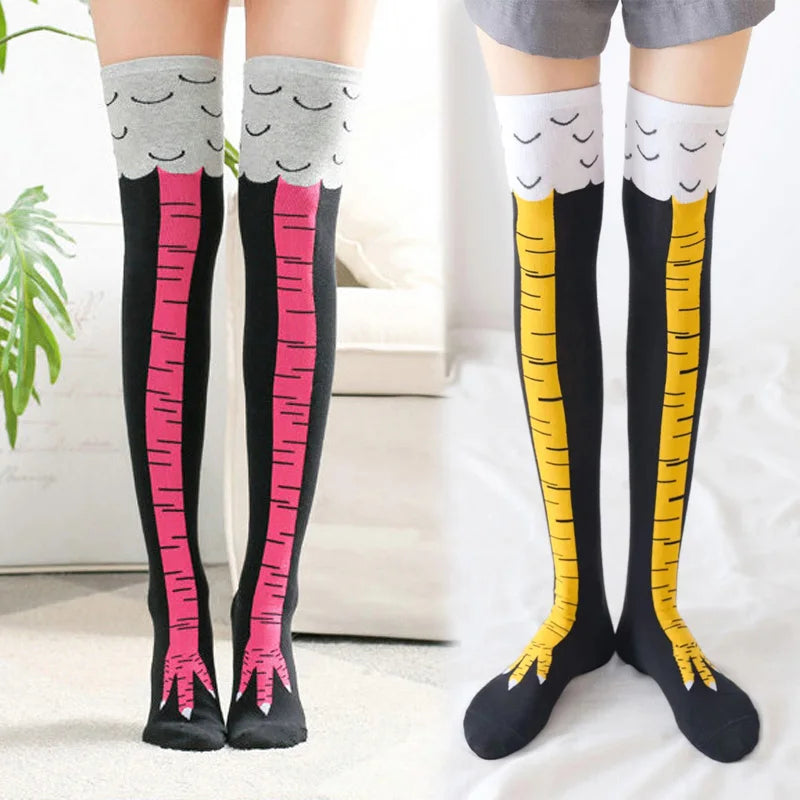 Funny Over the Knee Chicken Leg Socks