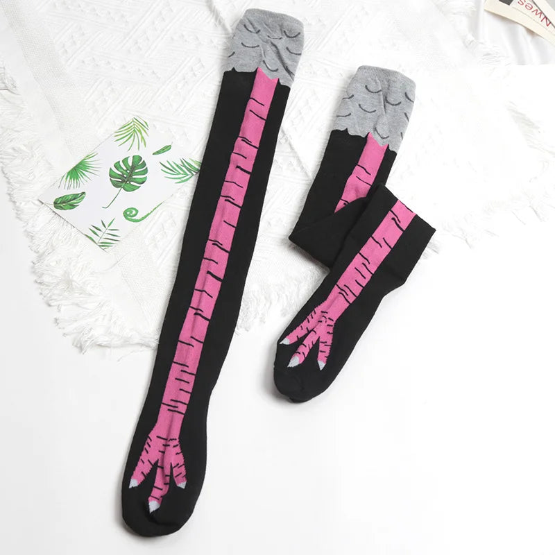 Funny Over the Knee Chicken Leg Socks