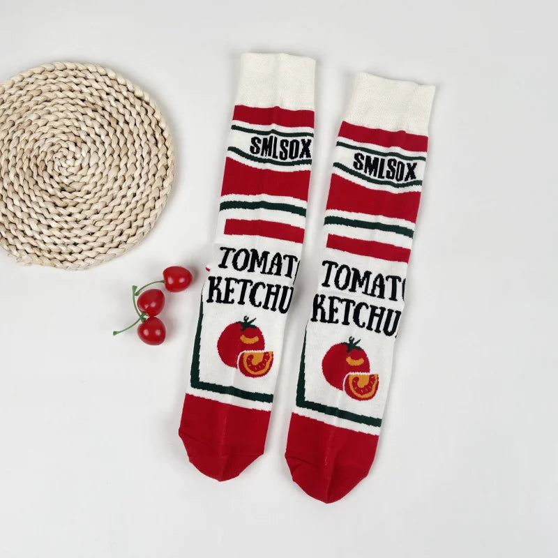 Ketchup Bottle Funny Socks