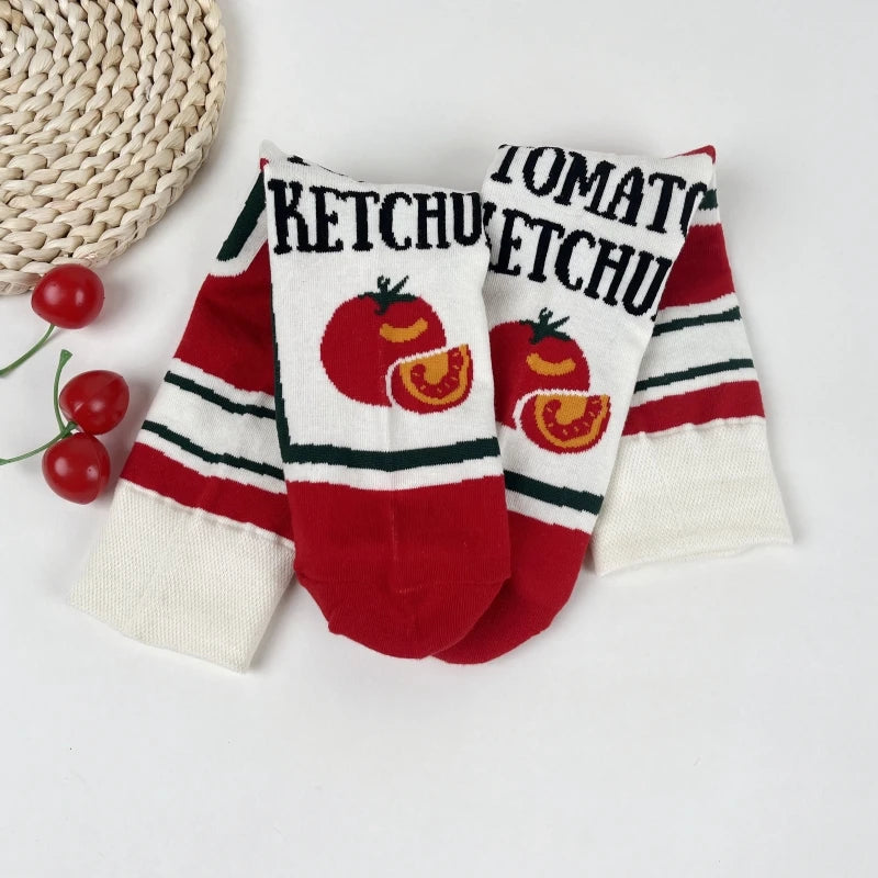 Ketchup Bottle Funny Socks