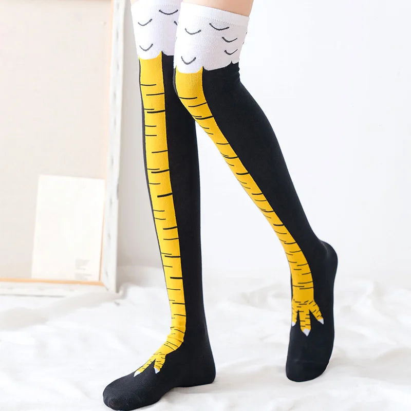 Funny Over the Knee Chicken Leg Socks