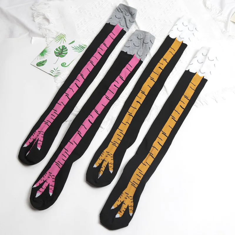 Funny Over the Knee Chicken Leg Socks