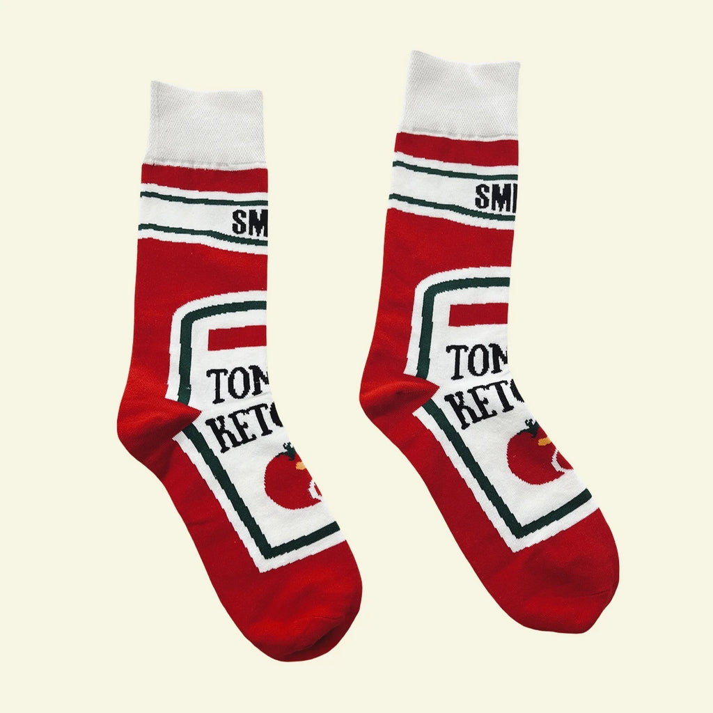 Ketchup Bottle Funny Socks